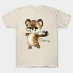 Little Cheetah cat Dancing T-Shirt